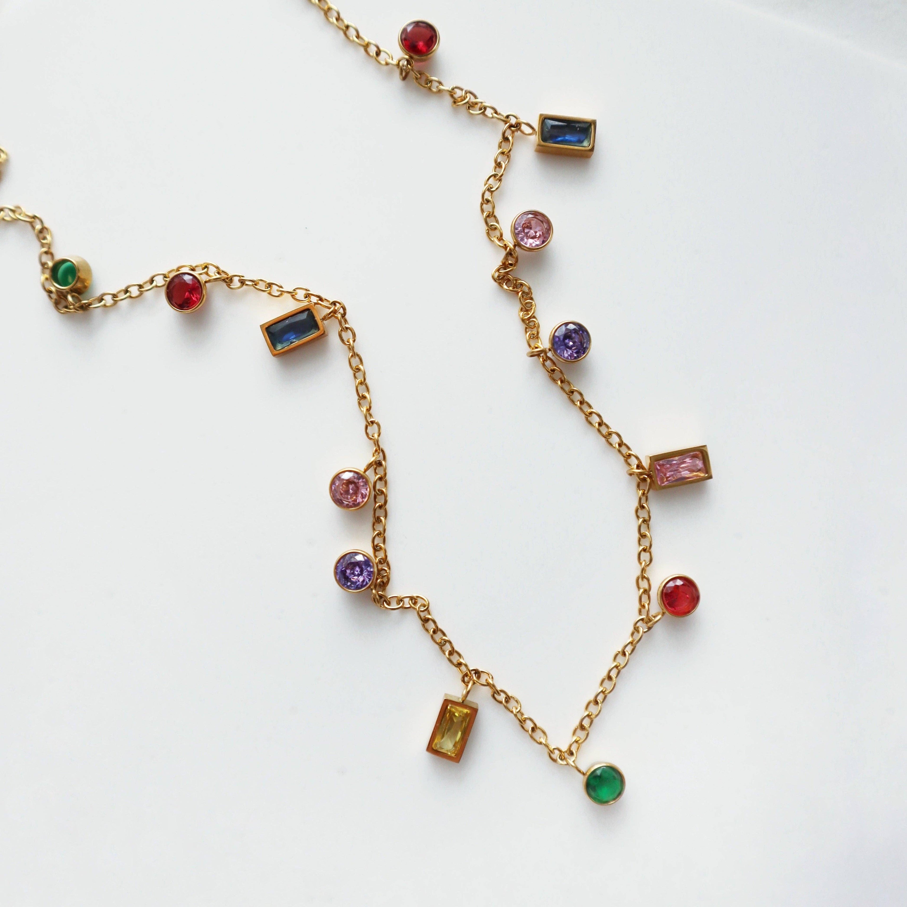 Multicolor Gem Necklace