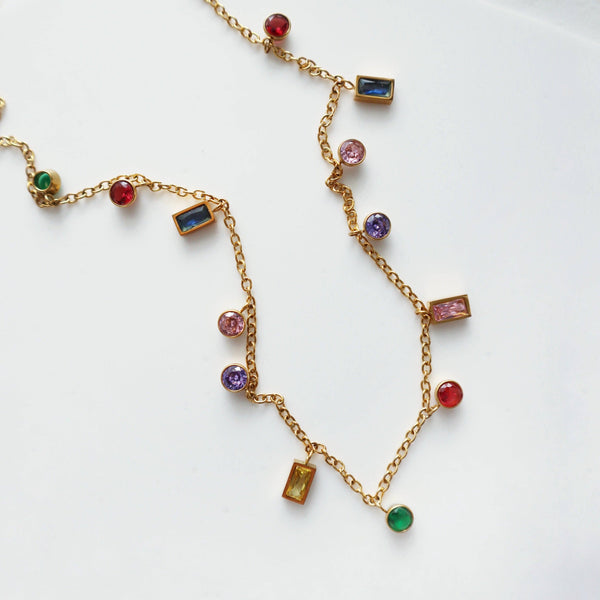 Multicolor Gem Necklace