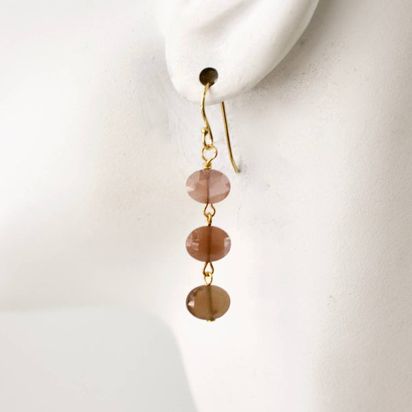 Mini Semi Stack Earrings: Smoky/Lab