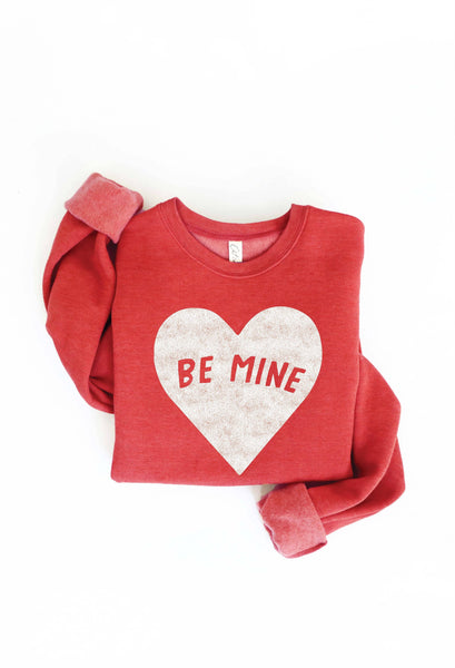 BE MINE Sweatshirt: L / HEATHER DUST