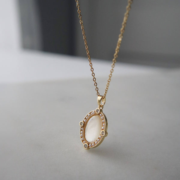 White Shell Pendant Necklace