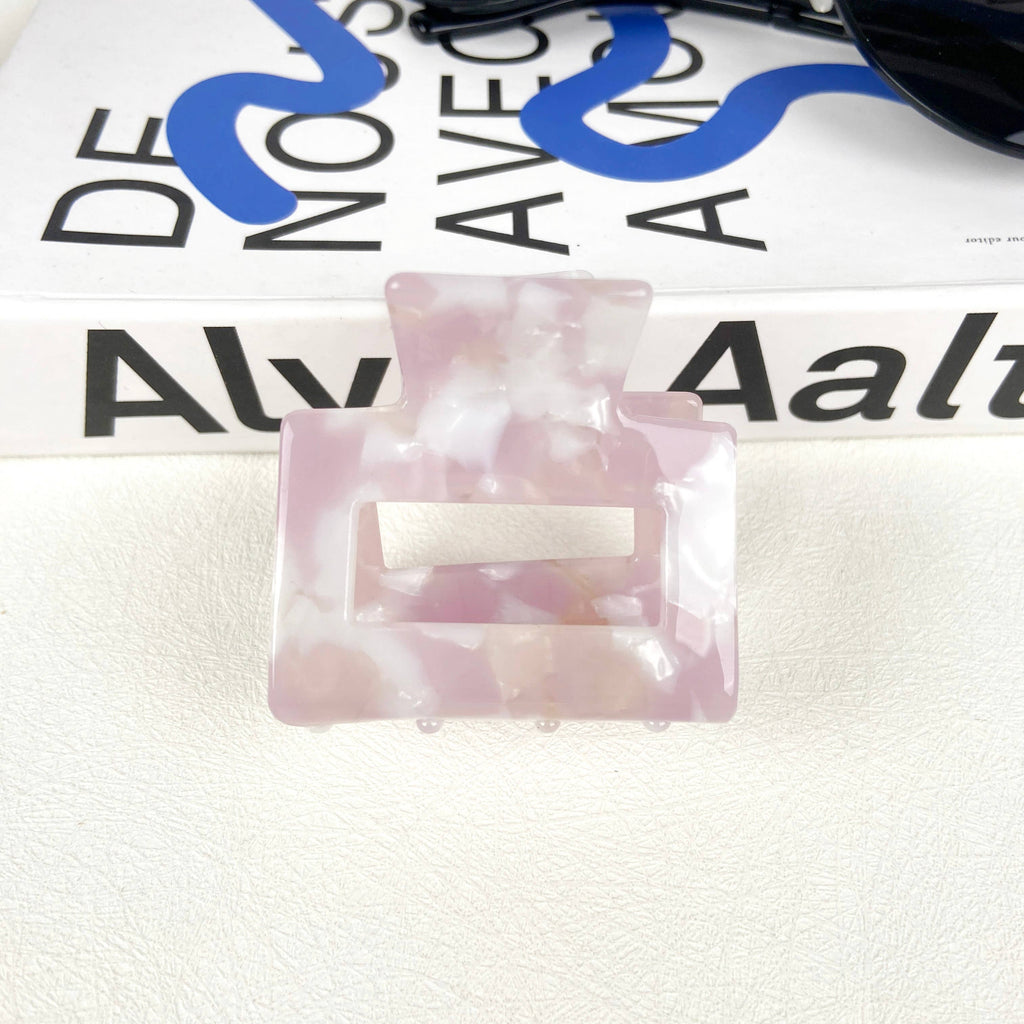 TheDivaSoap - Square Acetate Hair Clips Purple Small Claw Clip