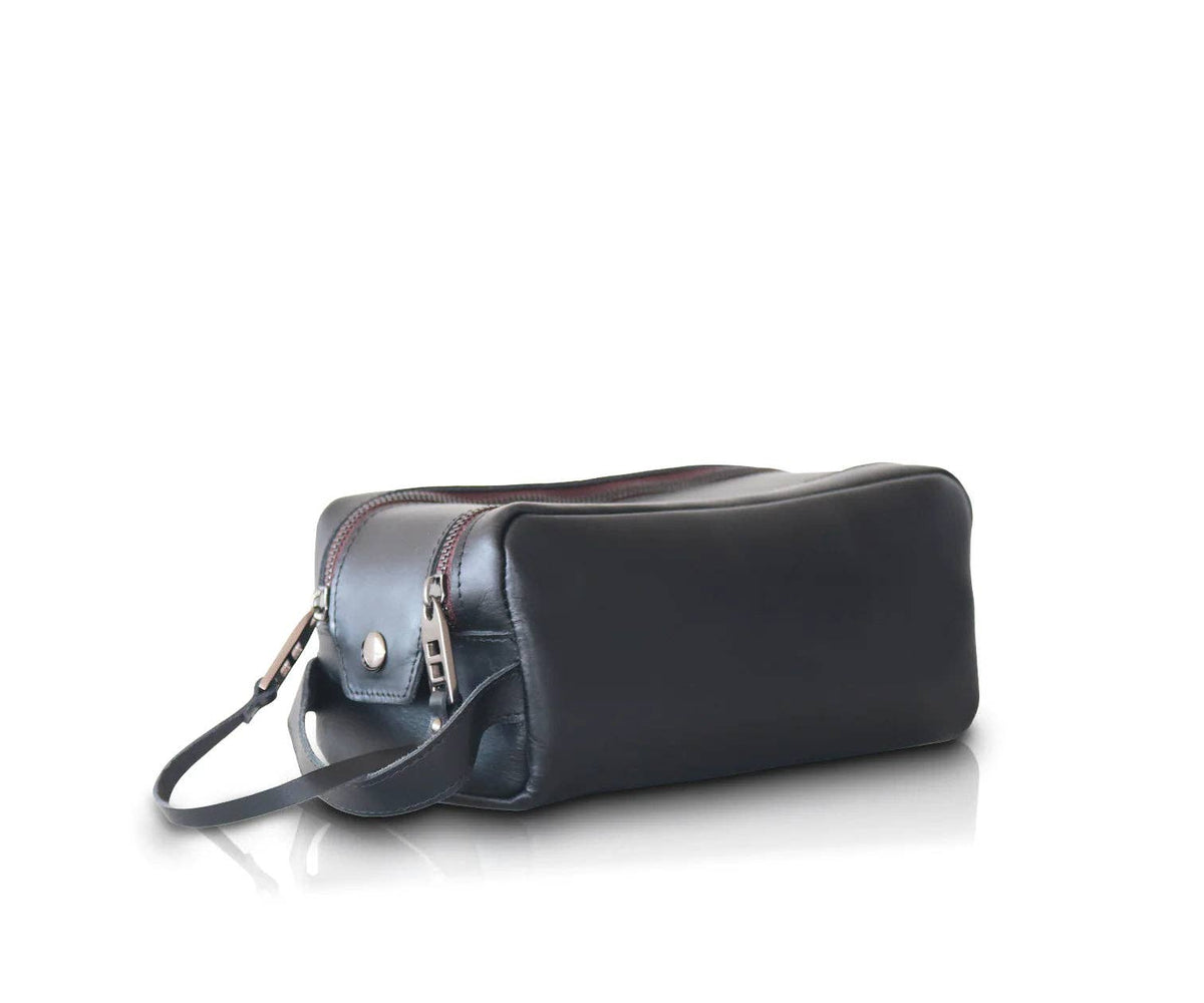 Leather Double Zipper Bag