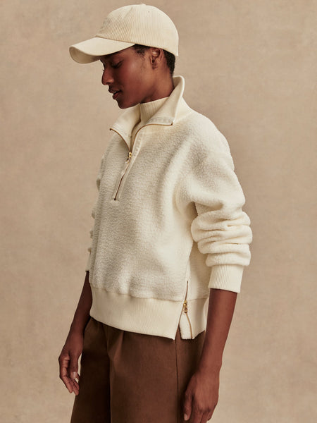 Women's Roselle Half Zip Fleece |Egret