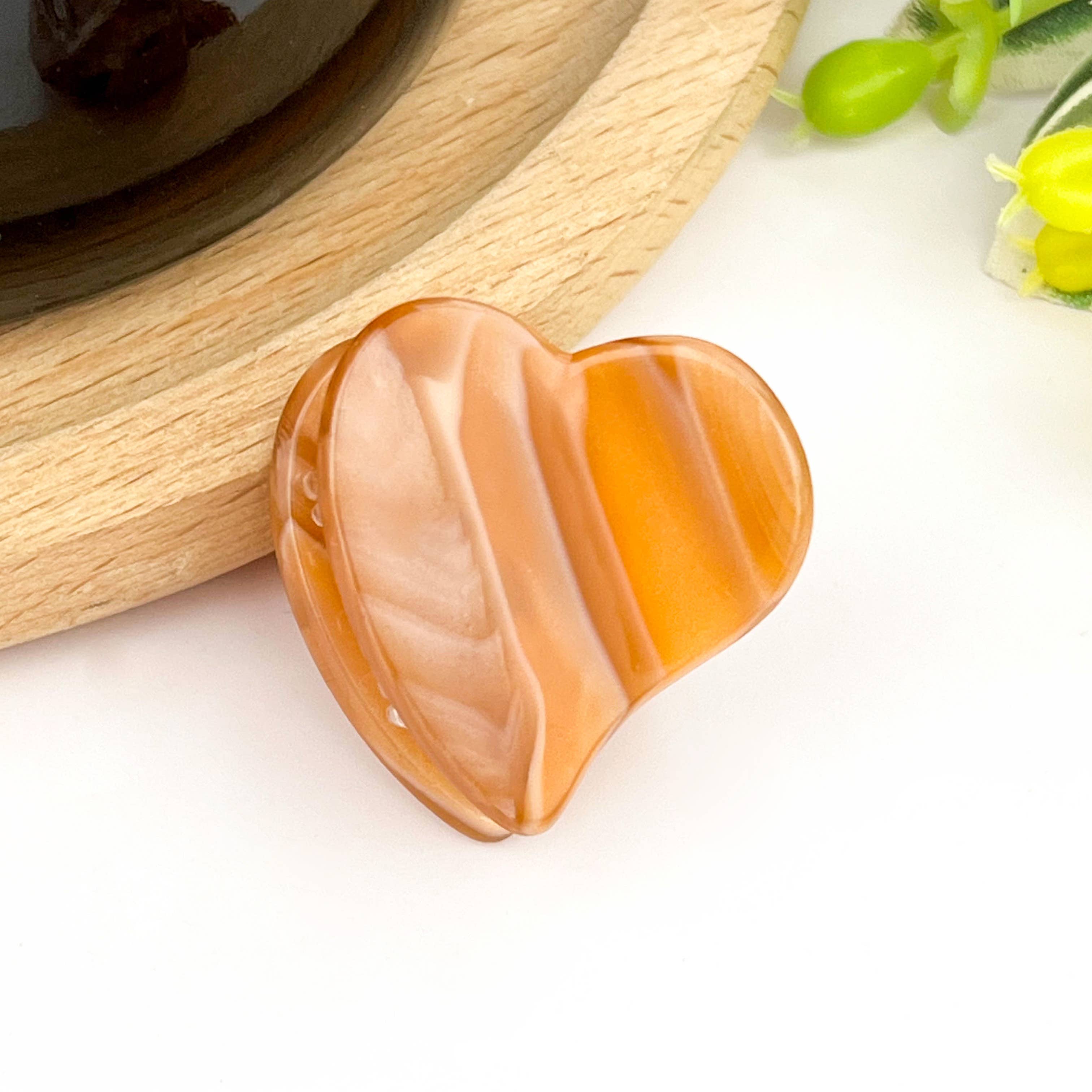 TheDivaSoap - Cute Mini Heart Acetate Claw Clip, Valentine's Day Hair Clip
