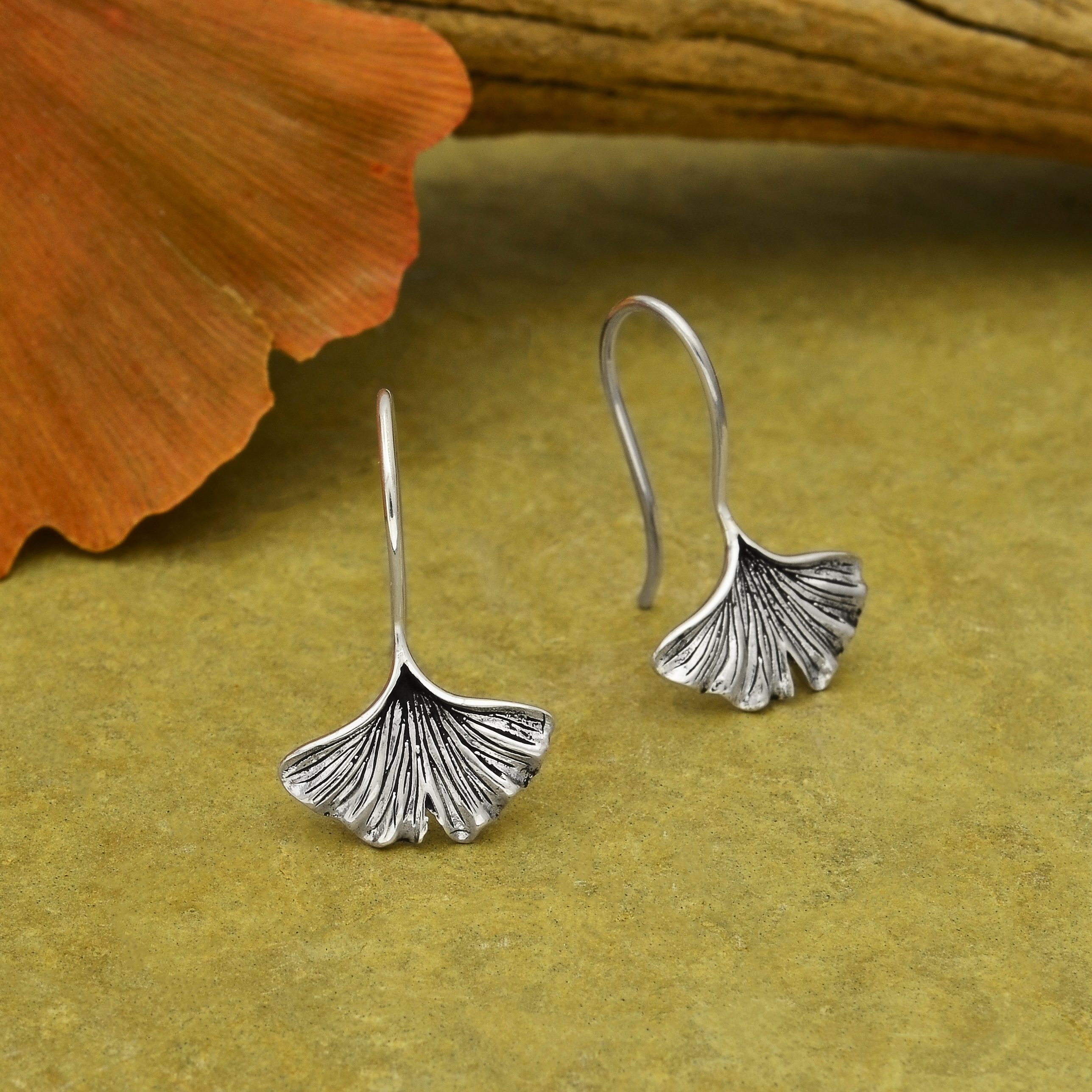 Ginkgo Leaf Earrings