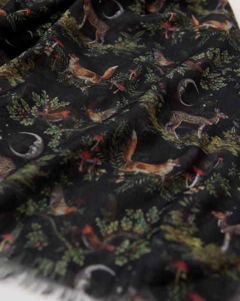 A Night's Tale Woodland Scarf | Midnight