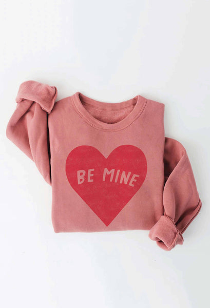 BE MINE Sweatshirt: L / HEATHER DUST