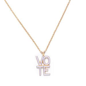 Vote Necklace in Lilac