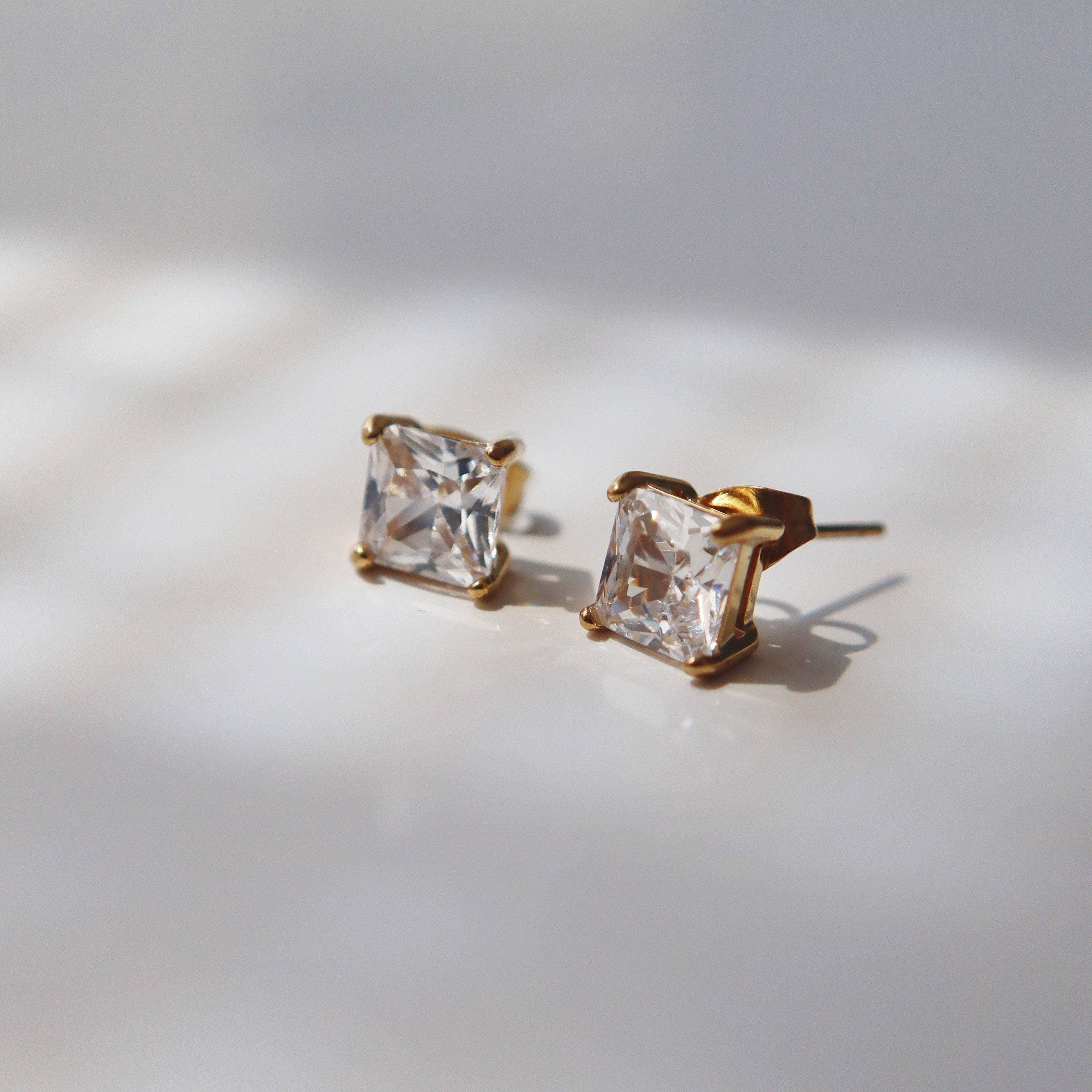 CZ Square Studs
