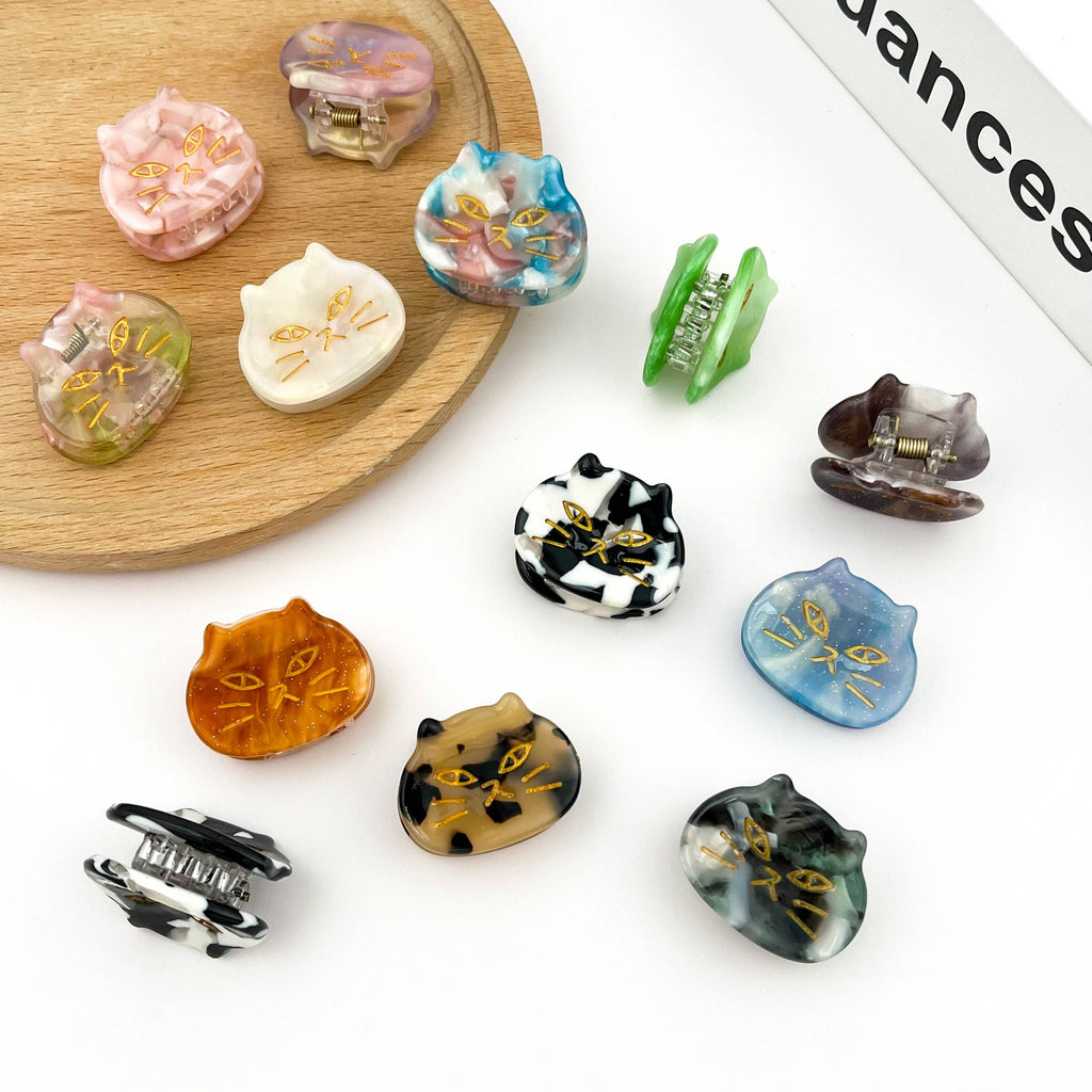 TheDivaSoap - Mini Acetate Cat Head Hair Claw Clip