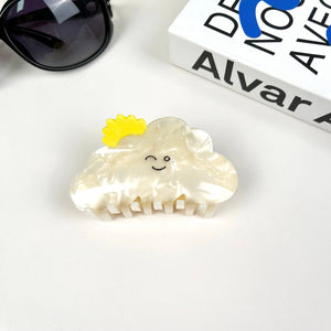 Cartoon Cloud Hair Clip: Sun