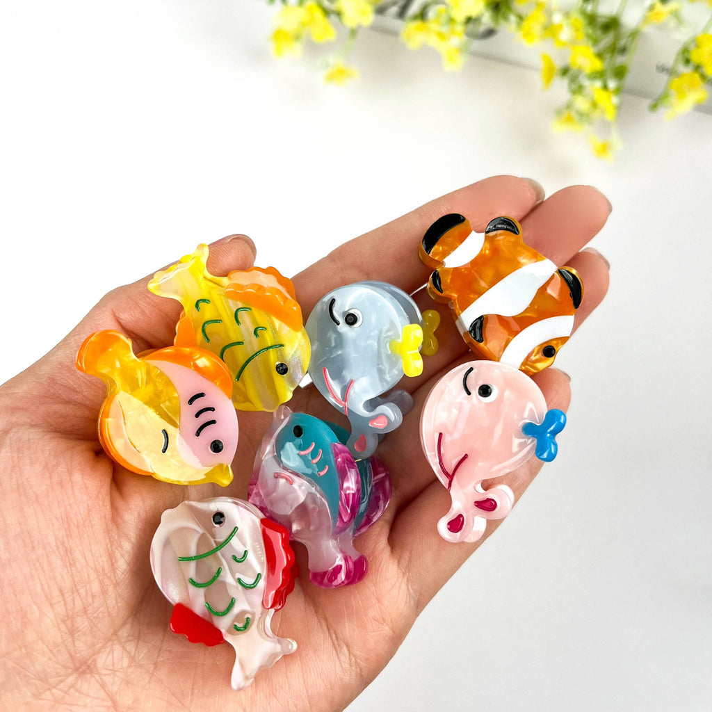 TheDivaSoap - Ocean Fish Mini Claw Clip, Whale Hair Clip