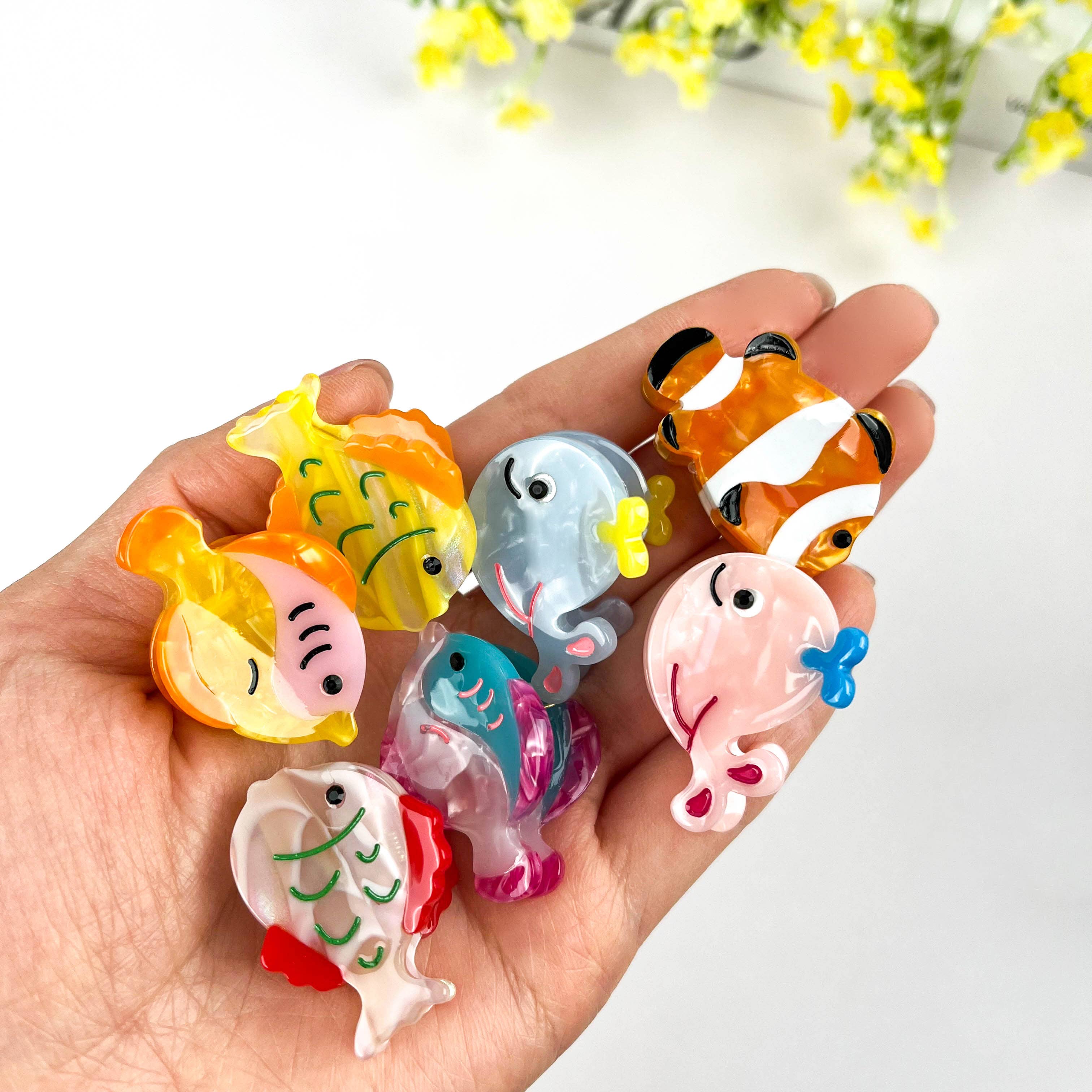 TheDivaSoap - Ocean Fish Mini Claw Clip, Whale Hair Clip