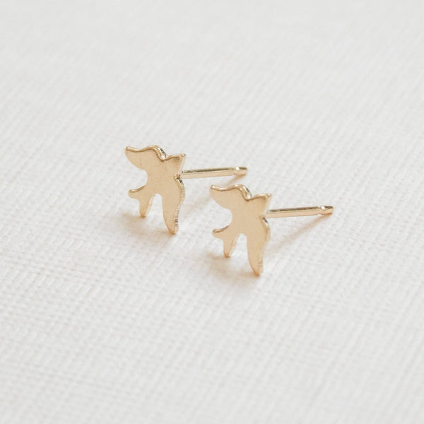 Bird Stud Earrings Gold