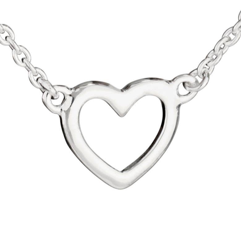 Amore Sterling Silver Heart Necklace