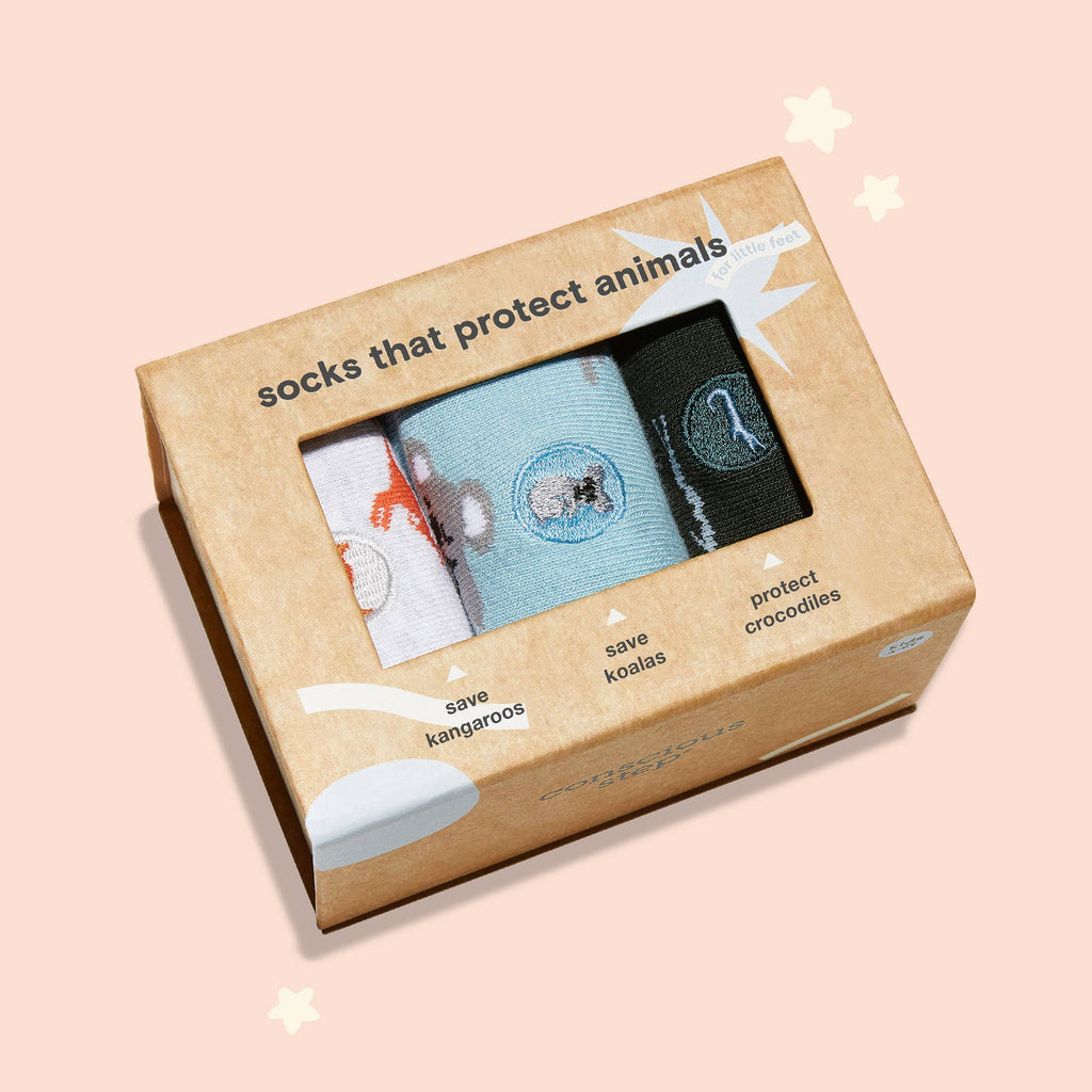 Kids Socks that Protect Animals | Boxed Set