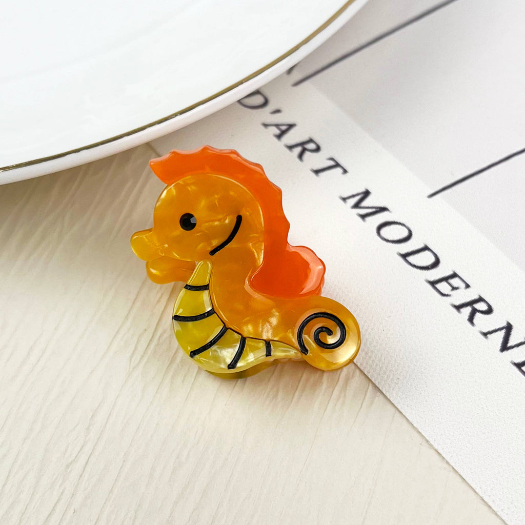 TheDivaSoap - Acetate mini marine life hair clip crab conch claw clip