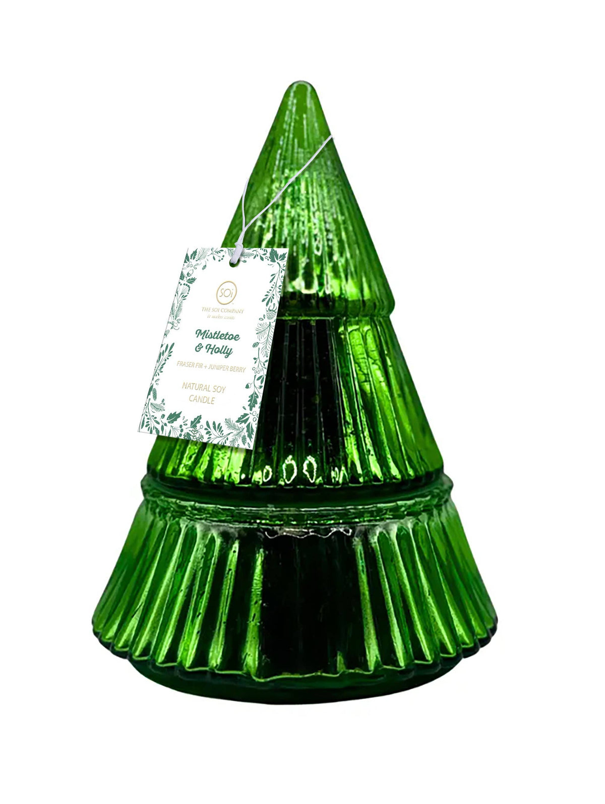 Glass Tree 9oz Mistletoe Candle