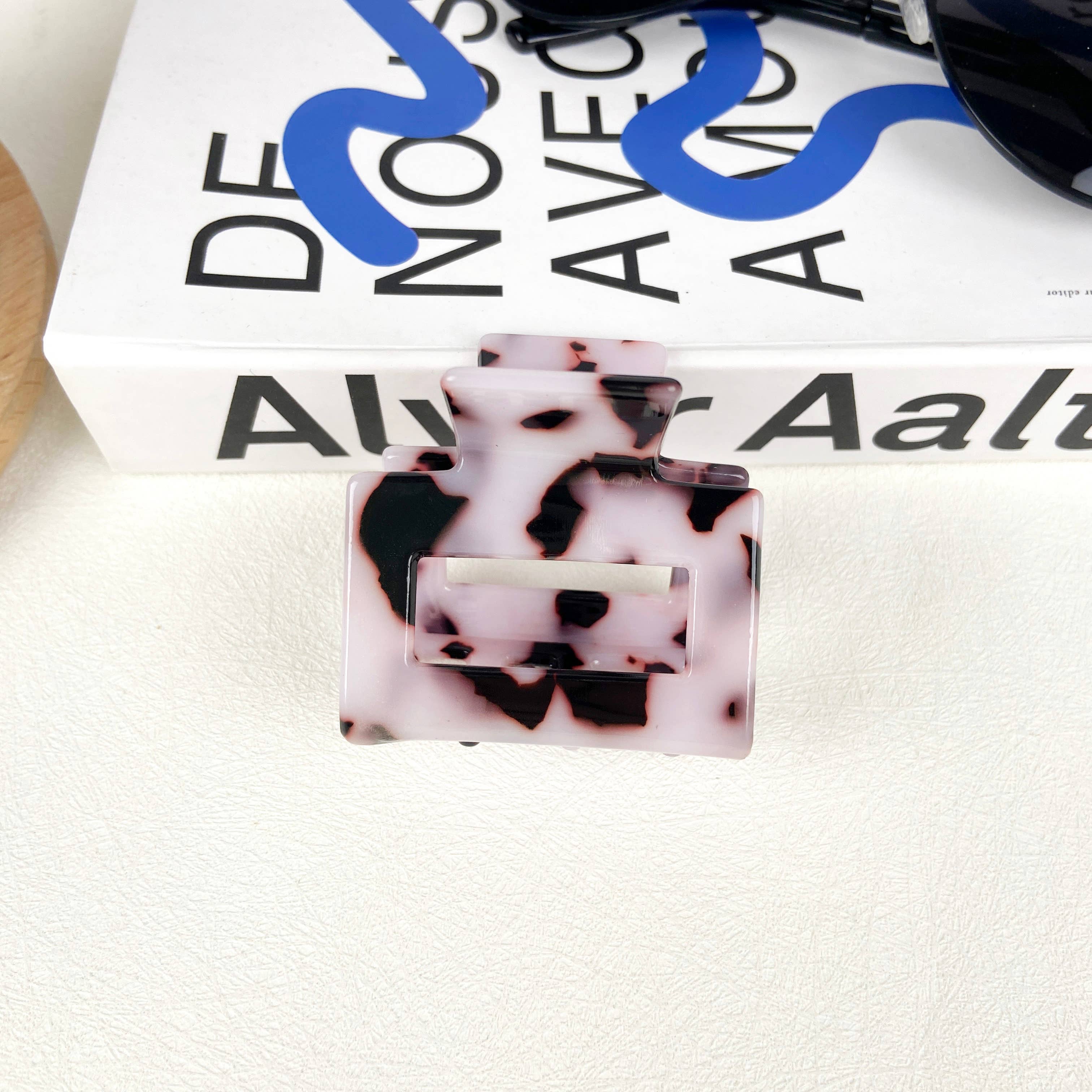TheDivaSoap - Square Acetate Hair Clips Purple Small Claw Clip