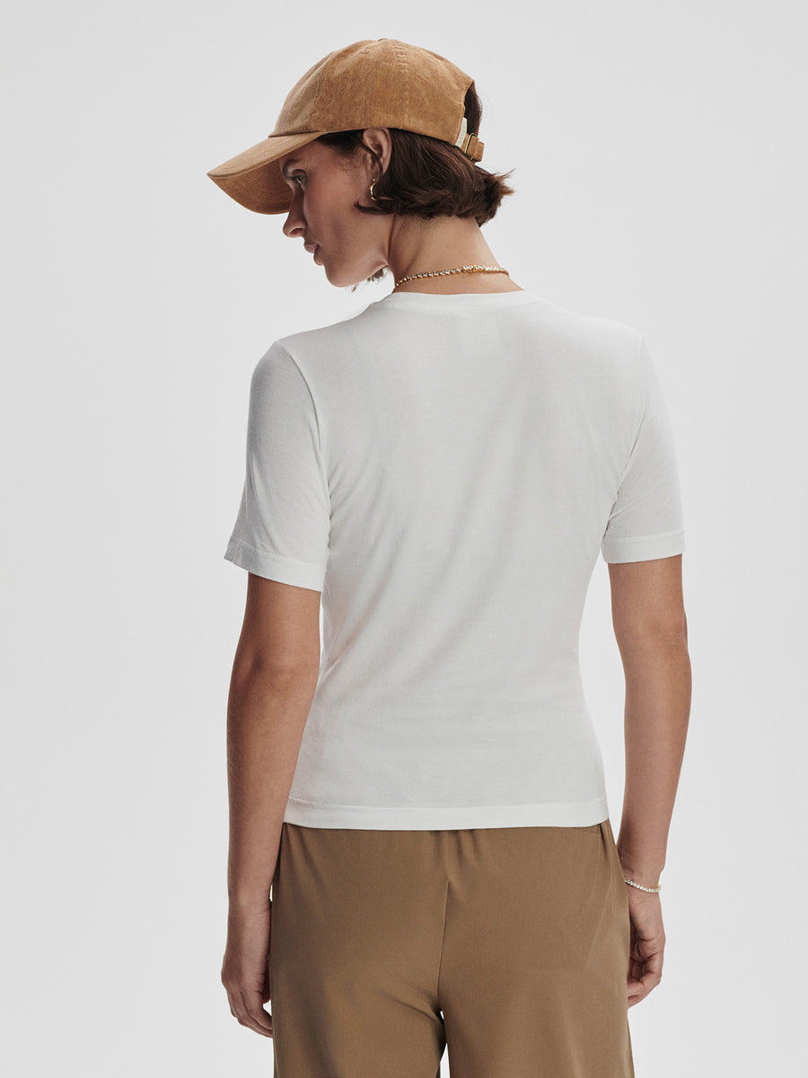 Regina Fitted Tee | White