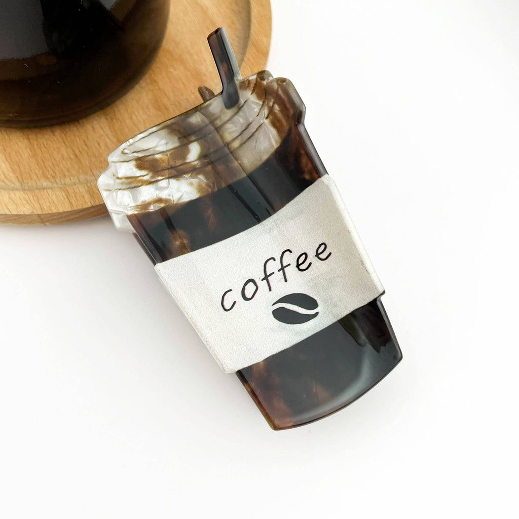 TheDivaSoap - Coffee Cup Shaped Hair Claw Clip,Creative Beverage Hair Clip