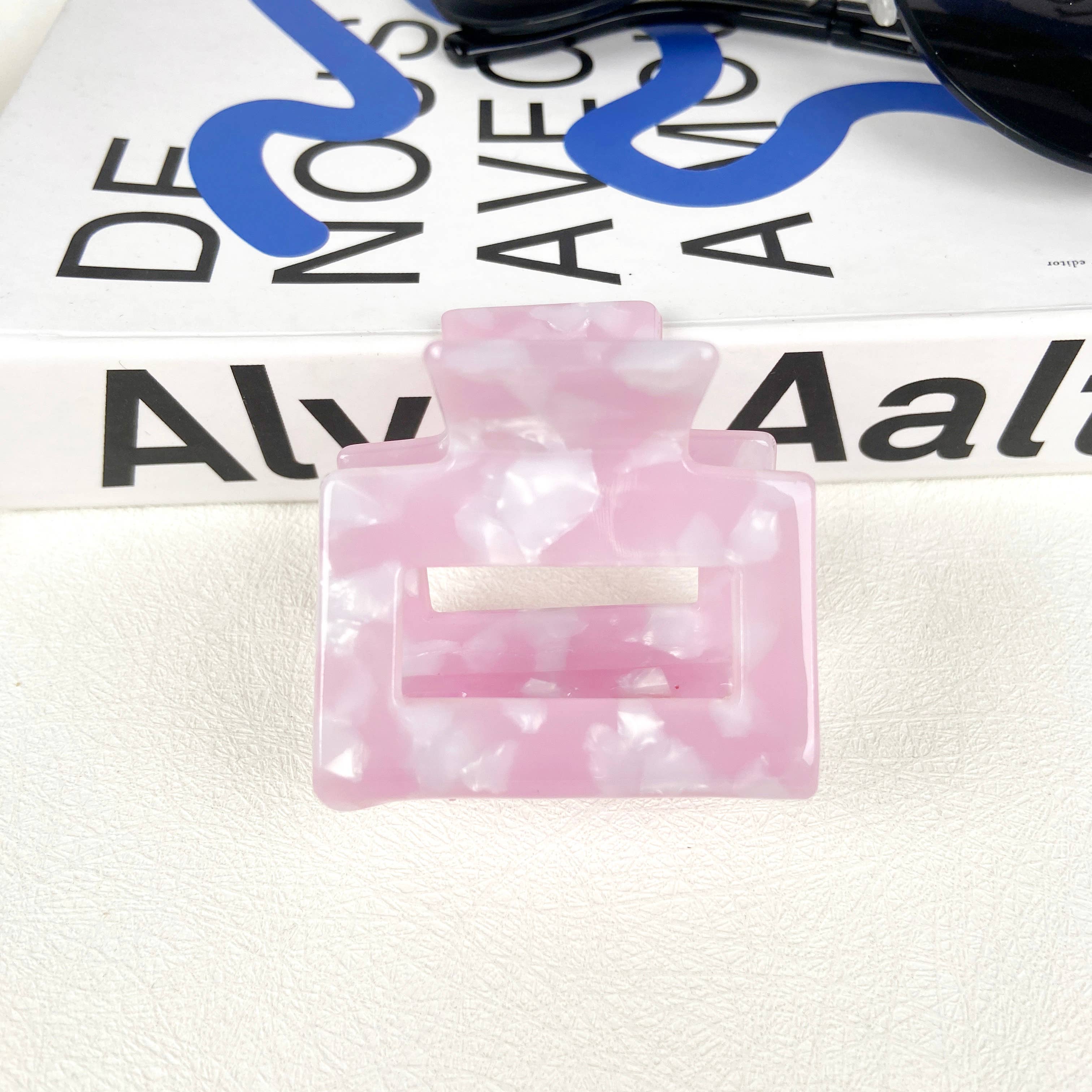 TheDivaSoap - Square Acetate Hair Clips Purple Small Claw Clip