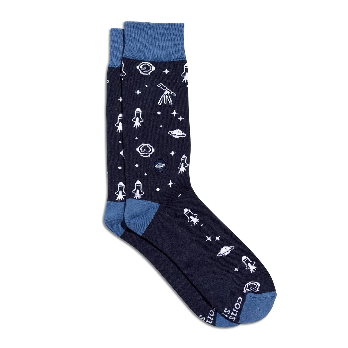 Socks that Support Space Exploration | Navy Space Icons