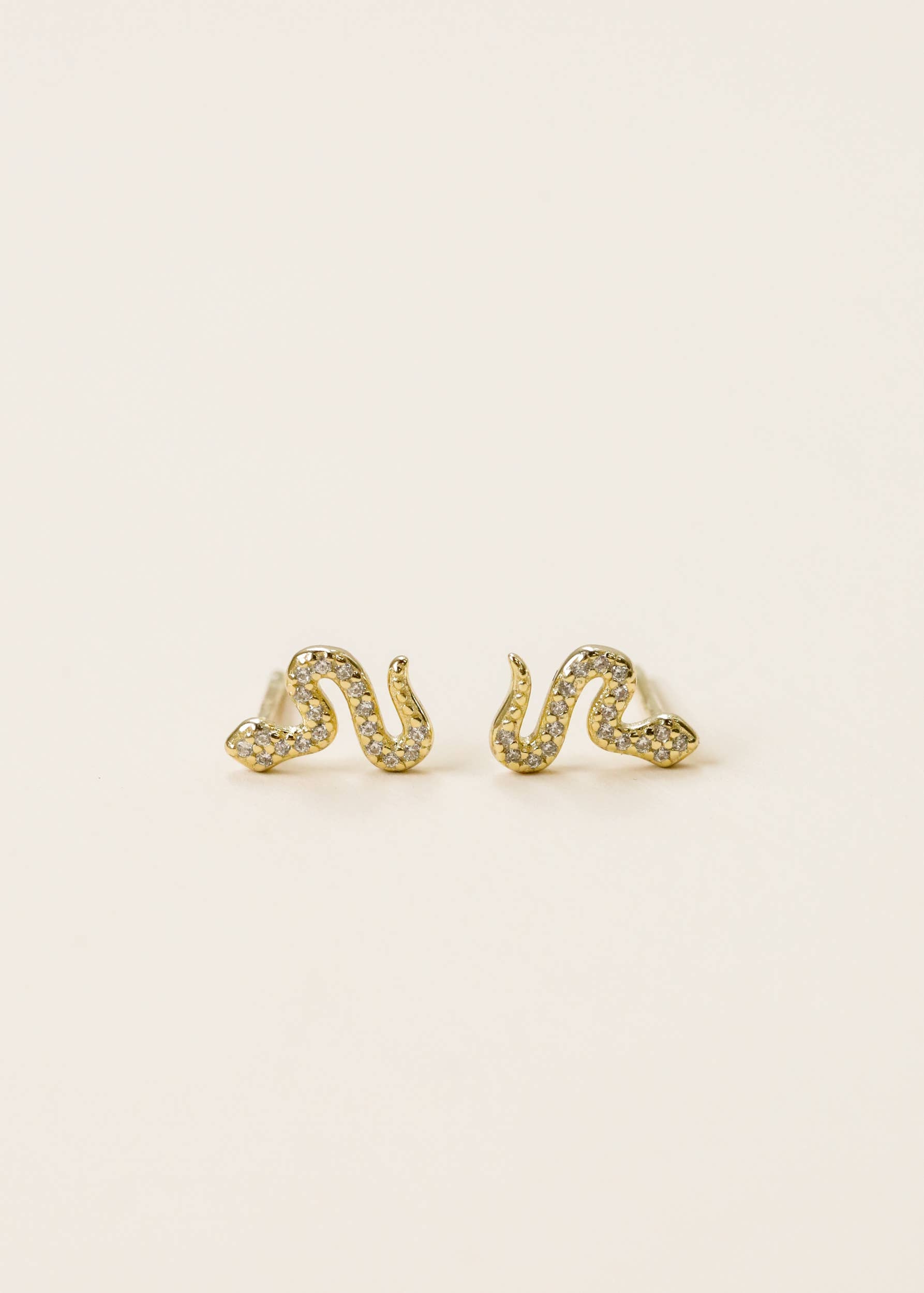 Snake Pave Stud Earrings
