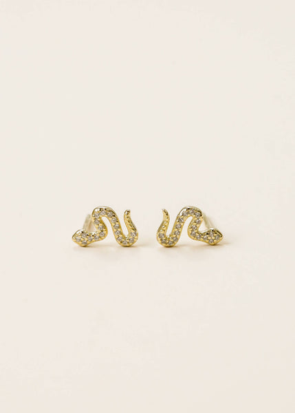 Snake Pave Stud Earrings