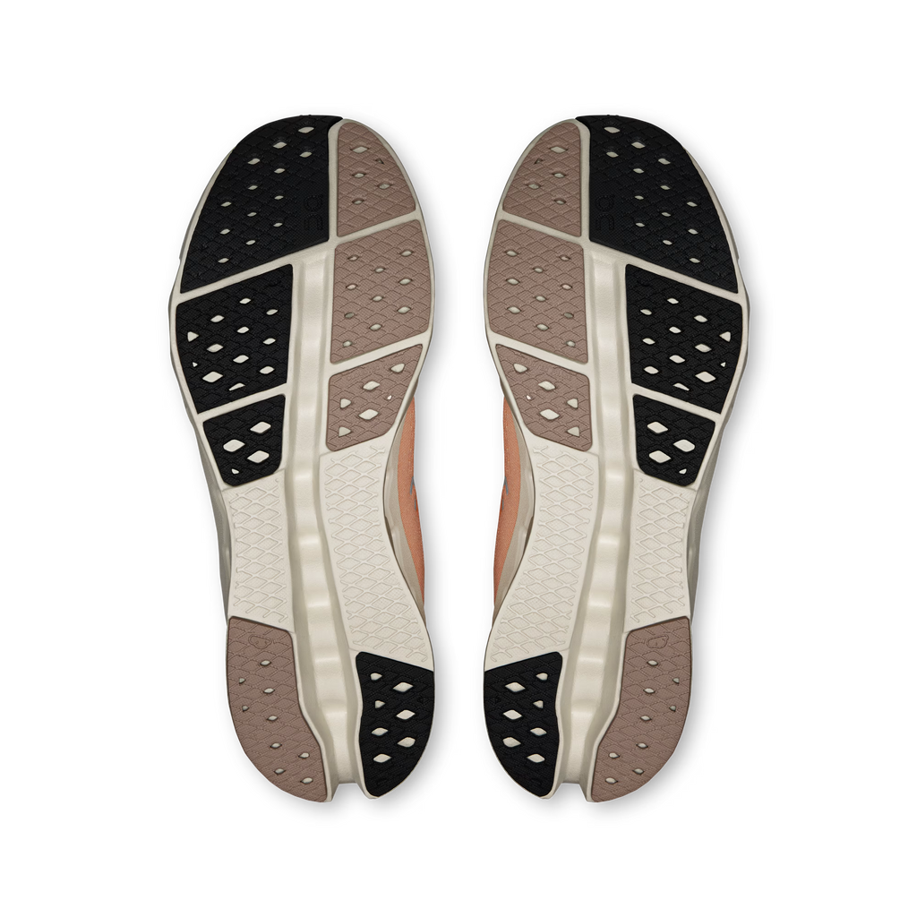 Top view of shoe insoles with a white background
