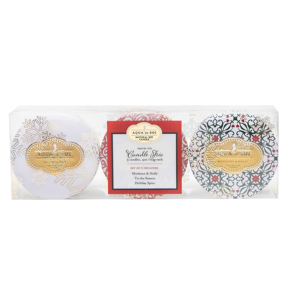Holiday Trio 4 oz Candle Tins