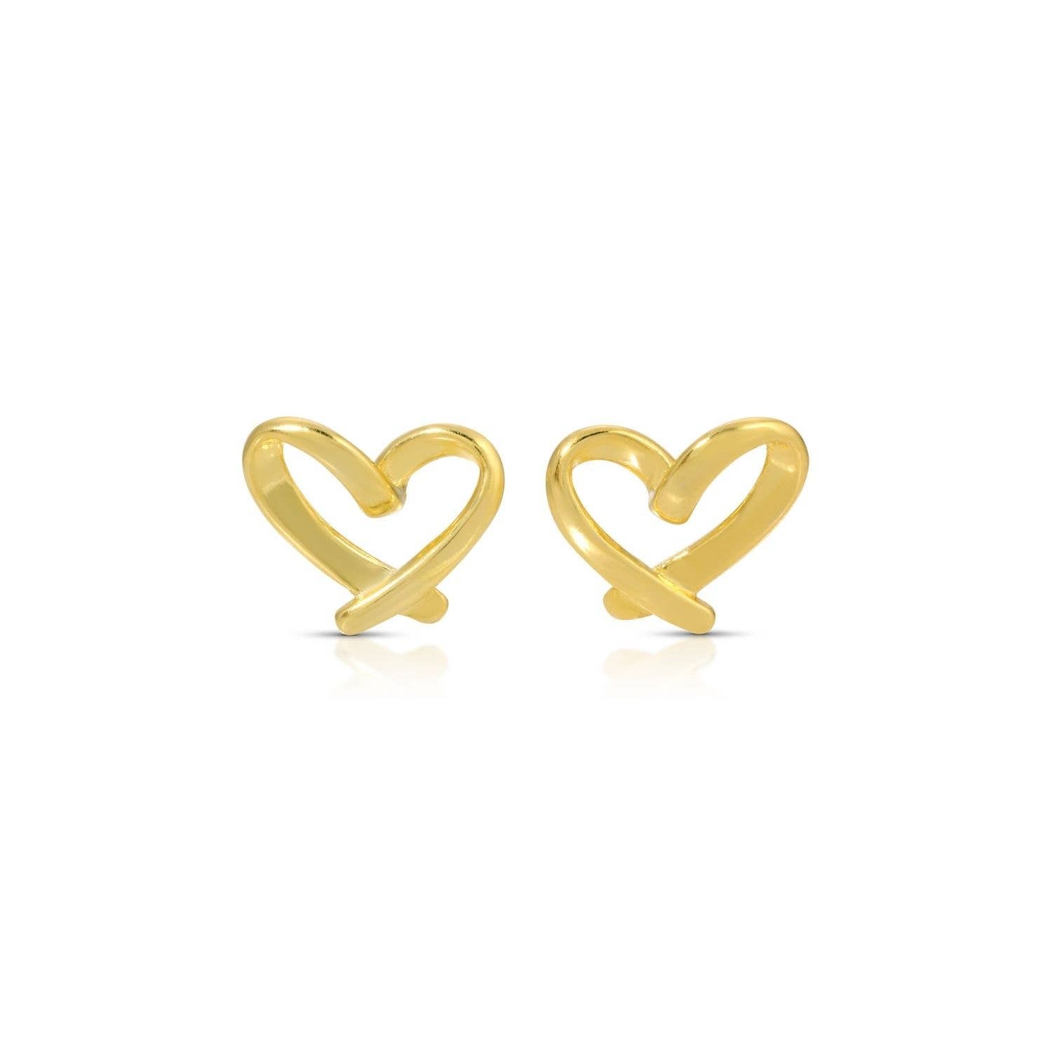 Free Form Heart Studs