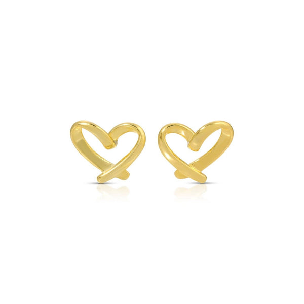 Free Form Heart Studs