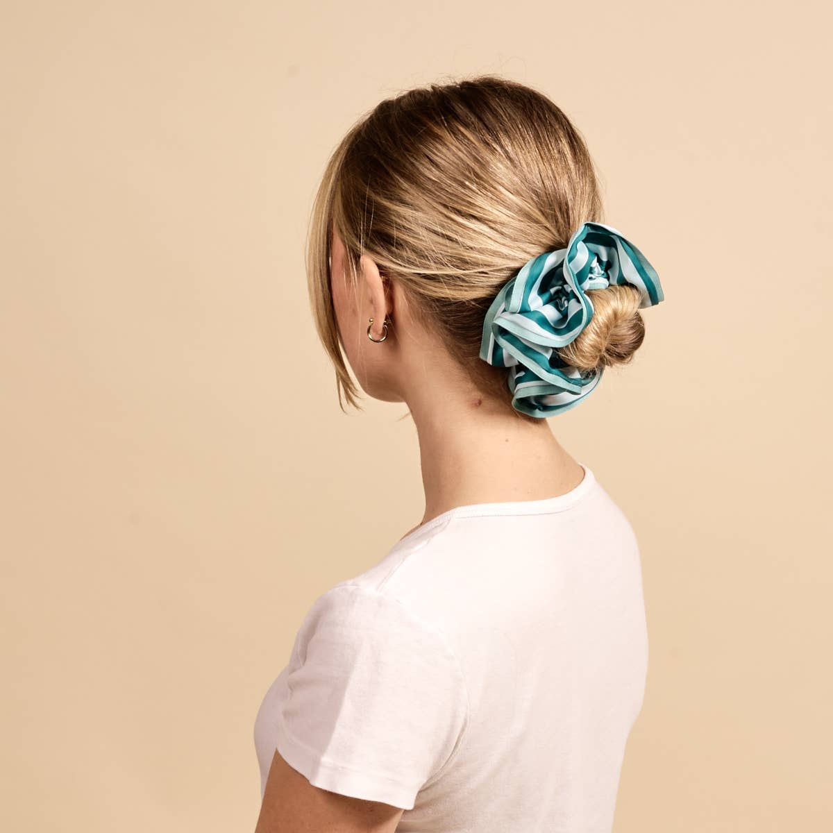 Ruffle Up Scrunchie | Sicily Stripes