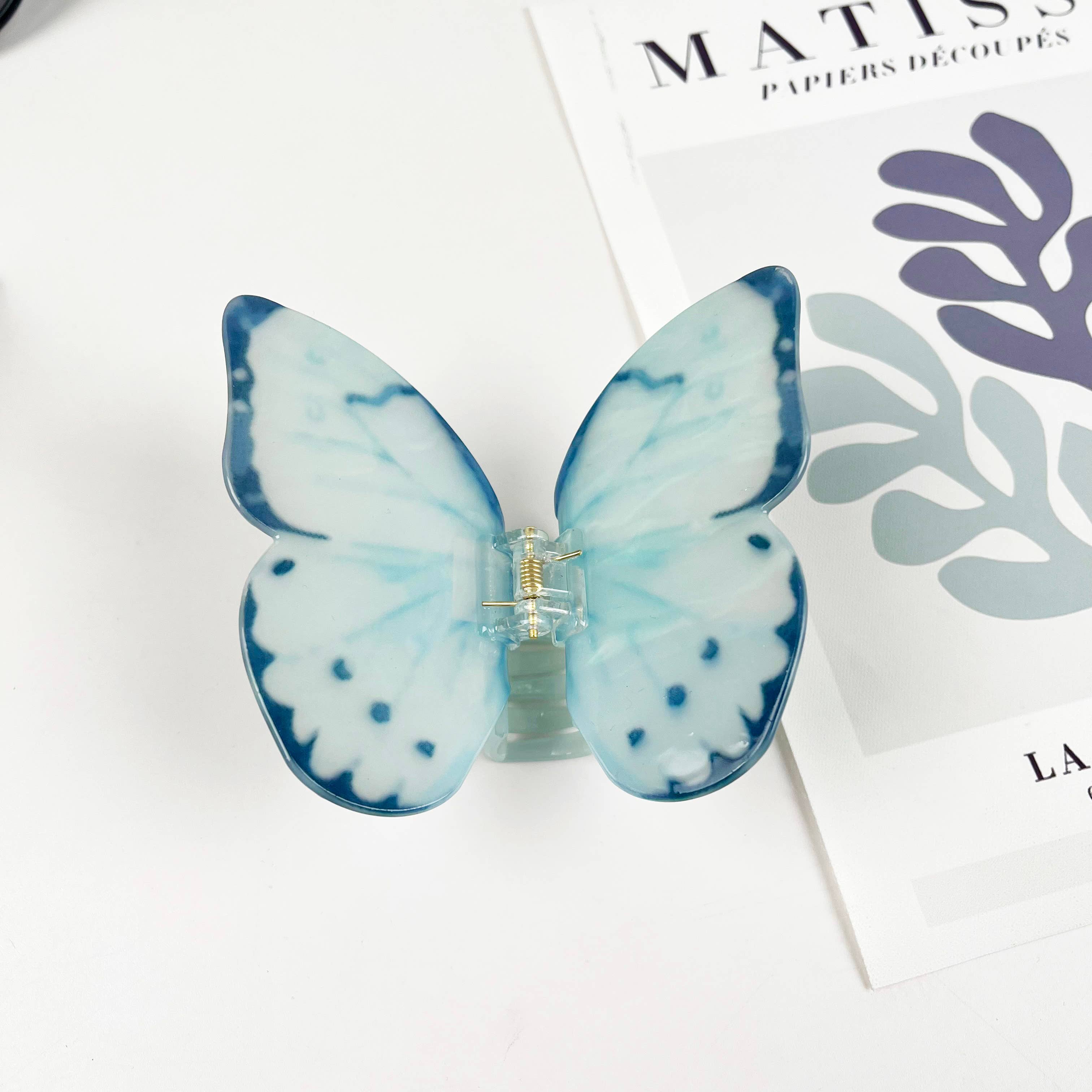 TheDivaSoap - Acetate large butterfly hair clip animal claw clips