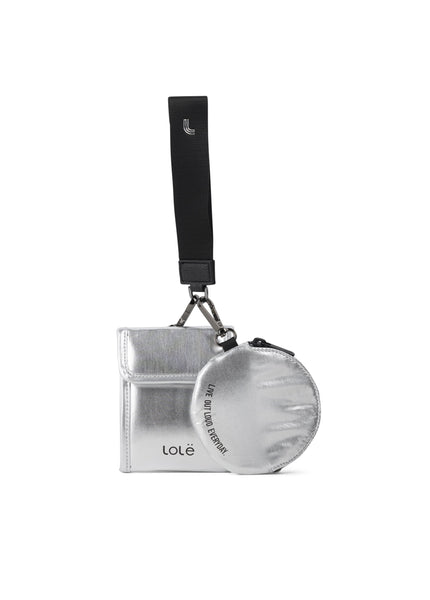 Eye Double Wristlet | Metallic Silver