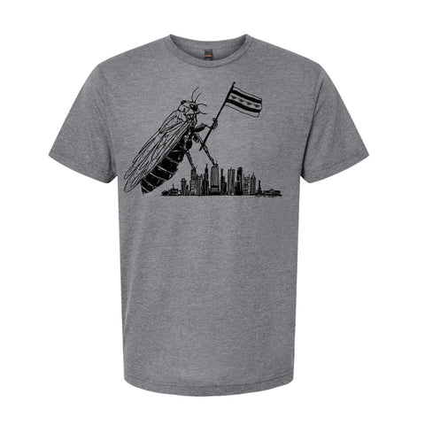 Cicada Apocalypse Unisex T-shirt | Gray