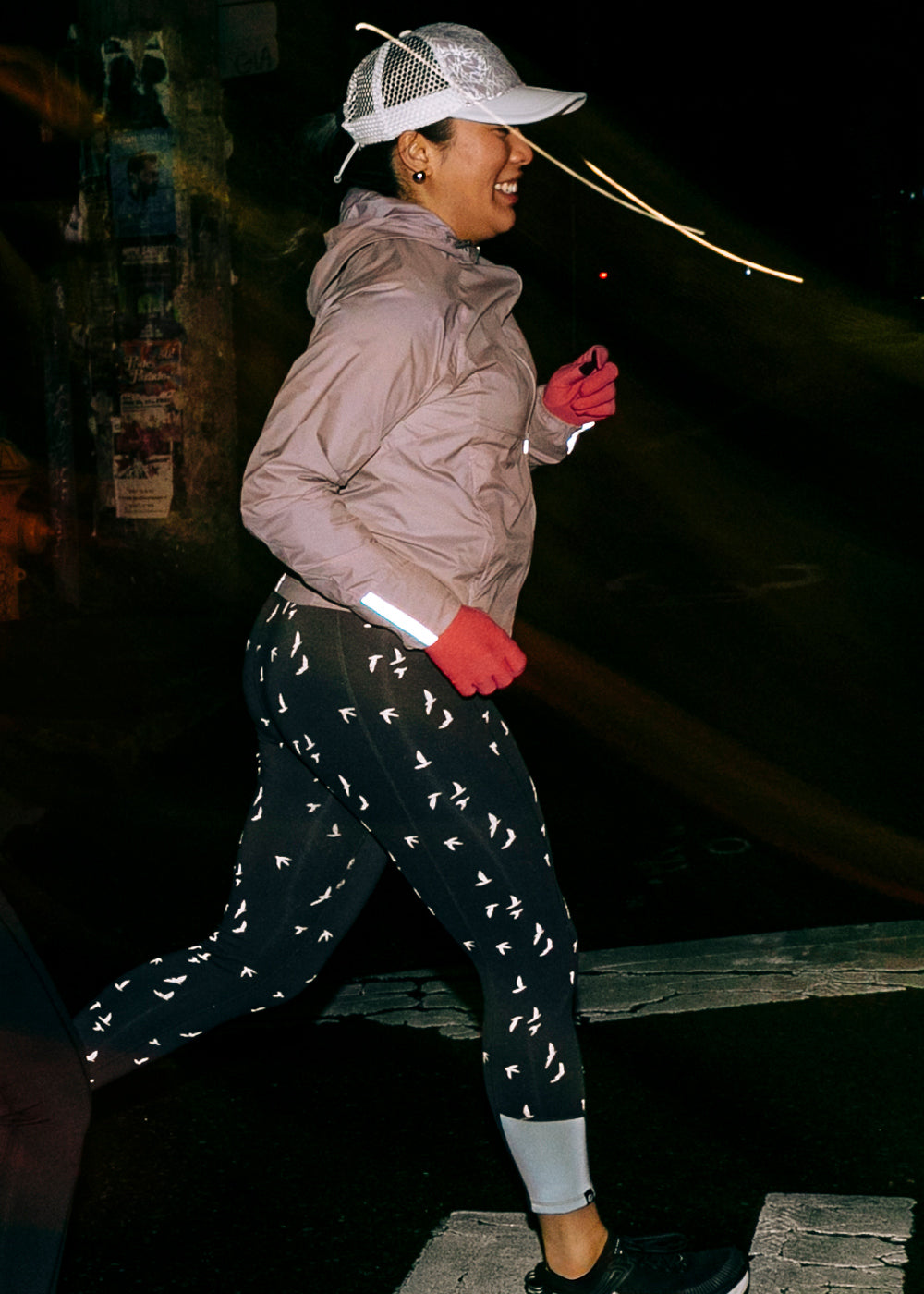 Firecracker Reflective 3/4 Tights | Reflective Birds