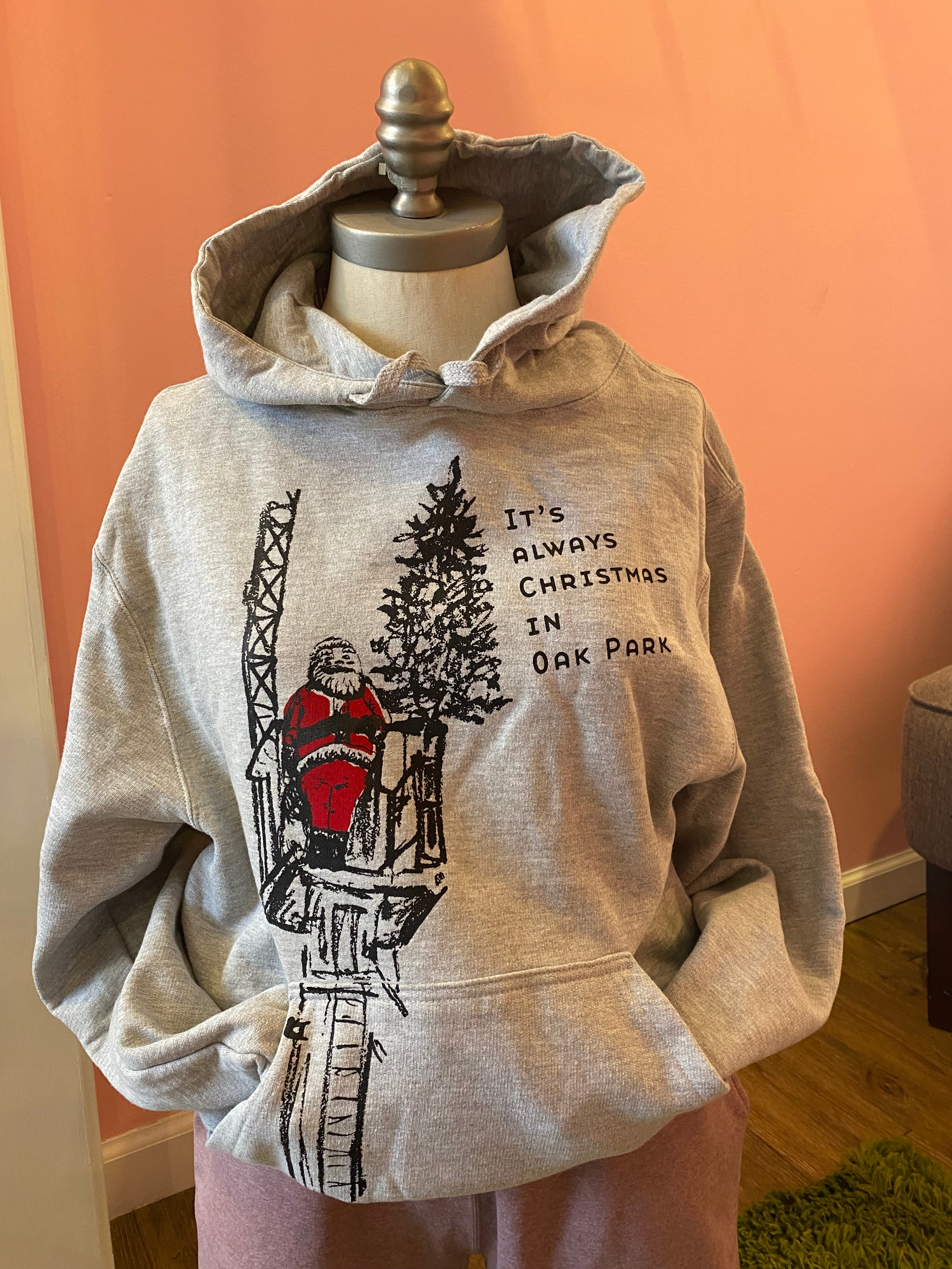 It's Always Christmas in Oak Park Hoodie | Gray