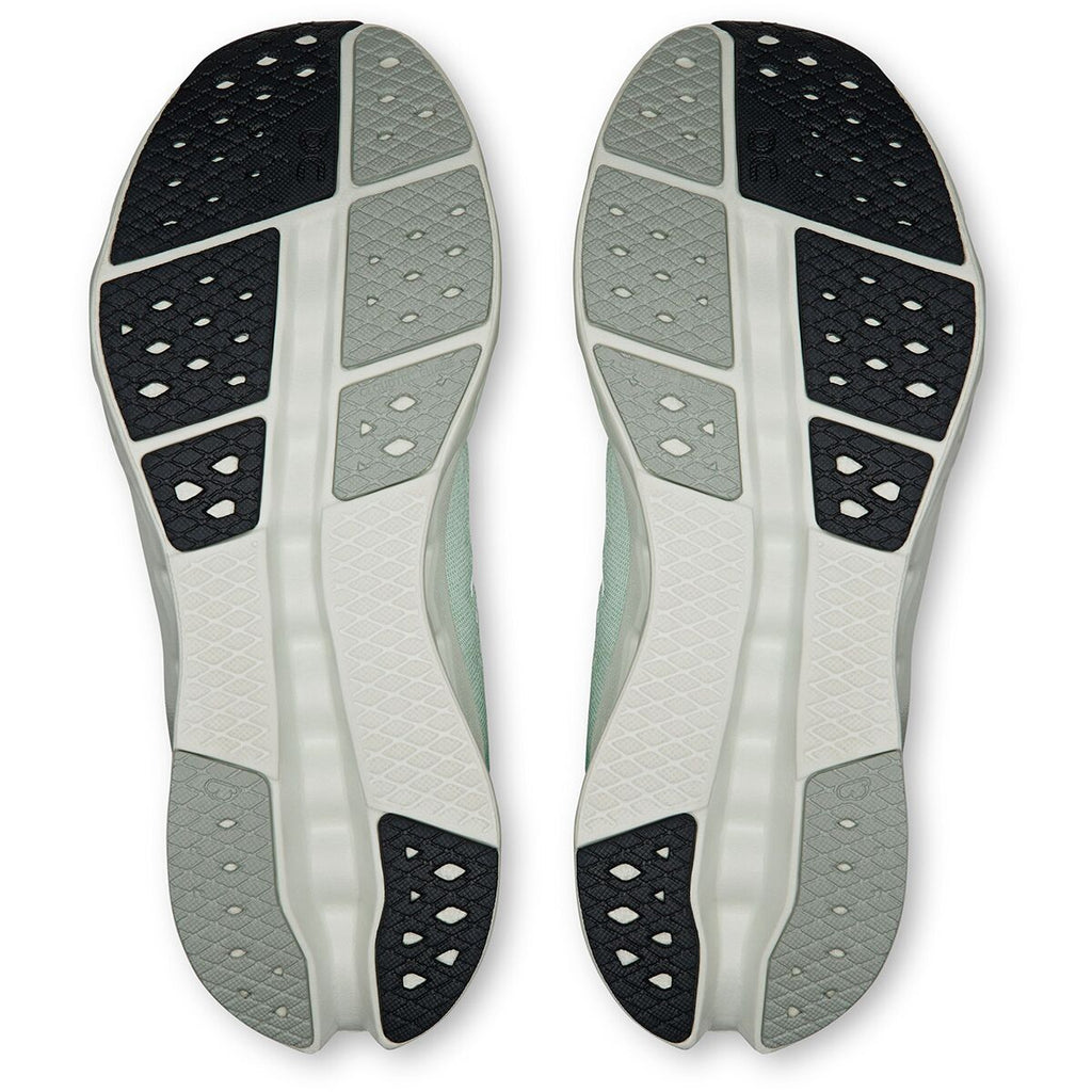 Top view of two shoe insoles with a white background