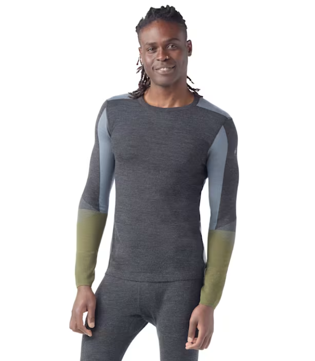 Men's Intraknit Colorblock Crew |  Charcoal/Moss