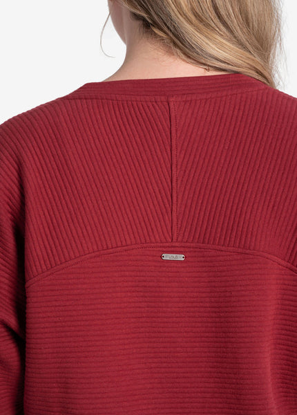 Women's Ottoman V-Neck Pullover | Merlot