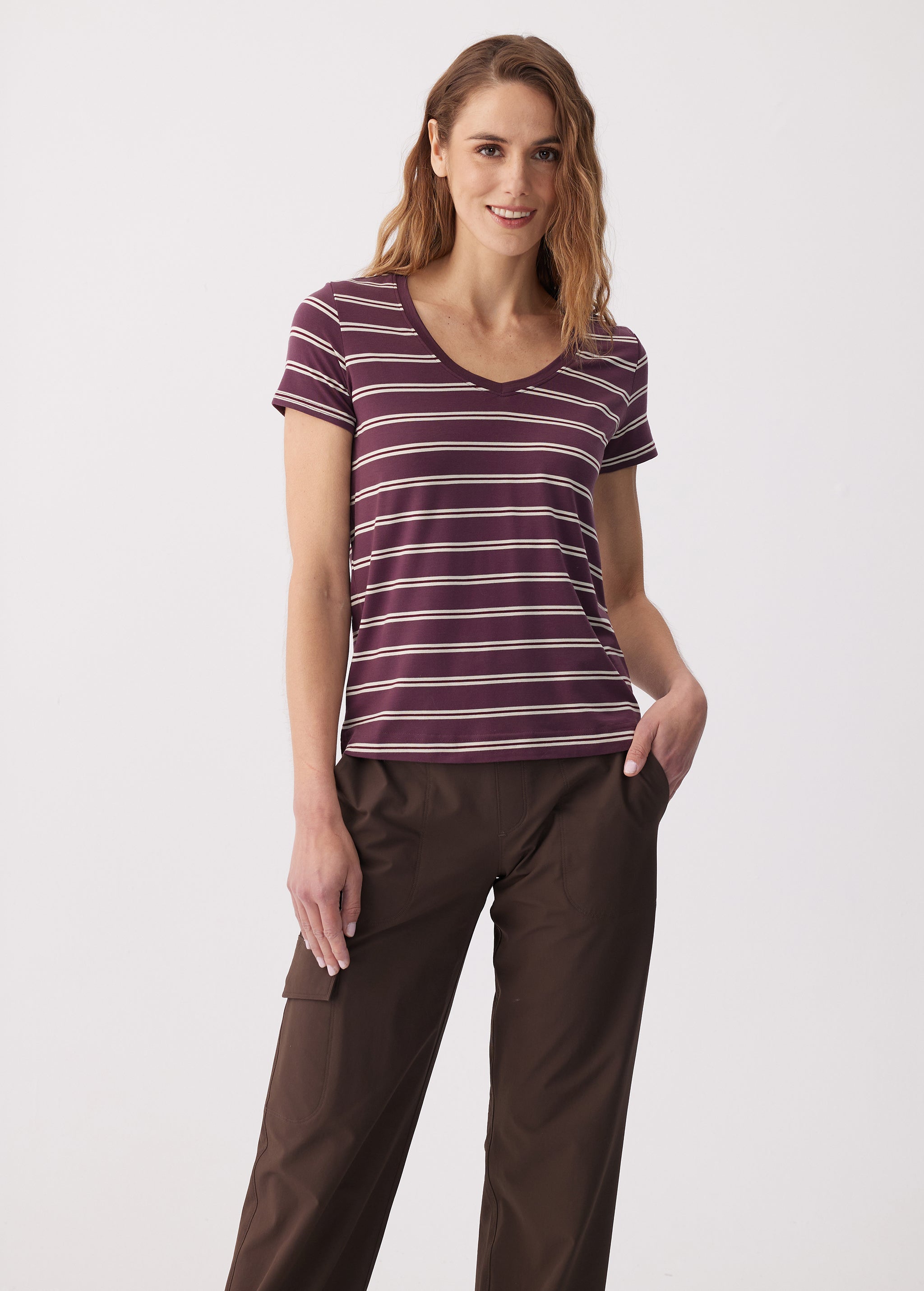 Women's Dynamic V- Neck | Mulberry