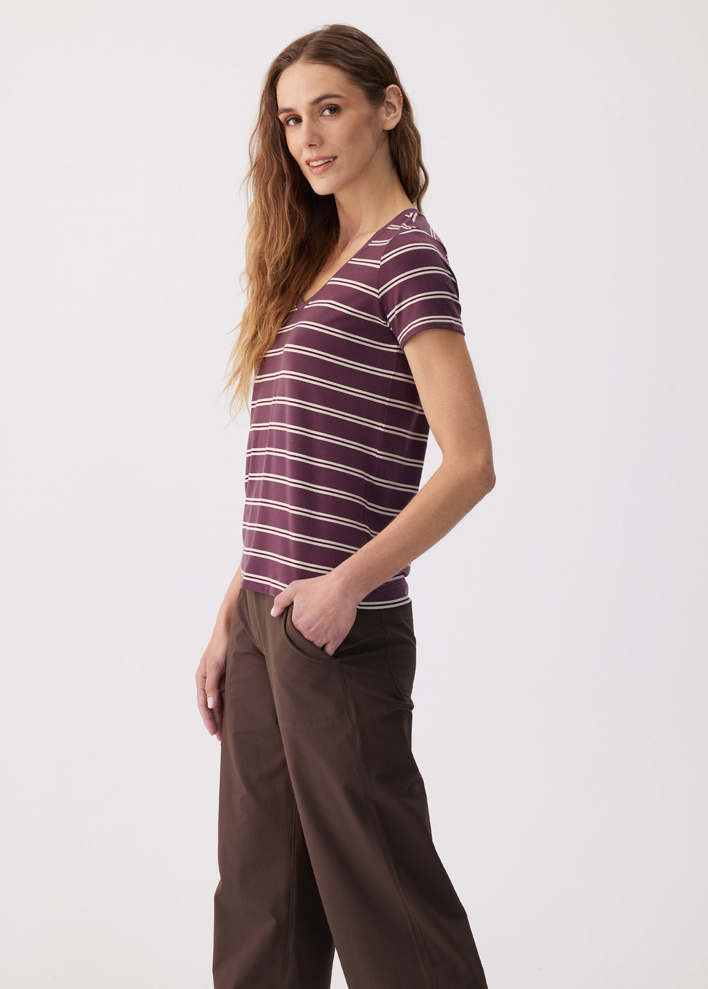 Women's Dynamic V- Neck | Mulberry