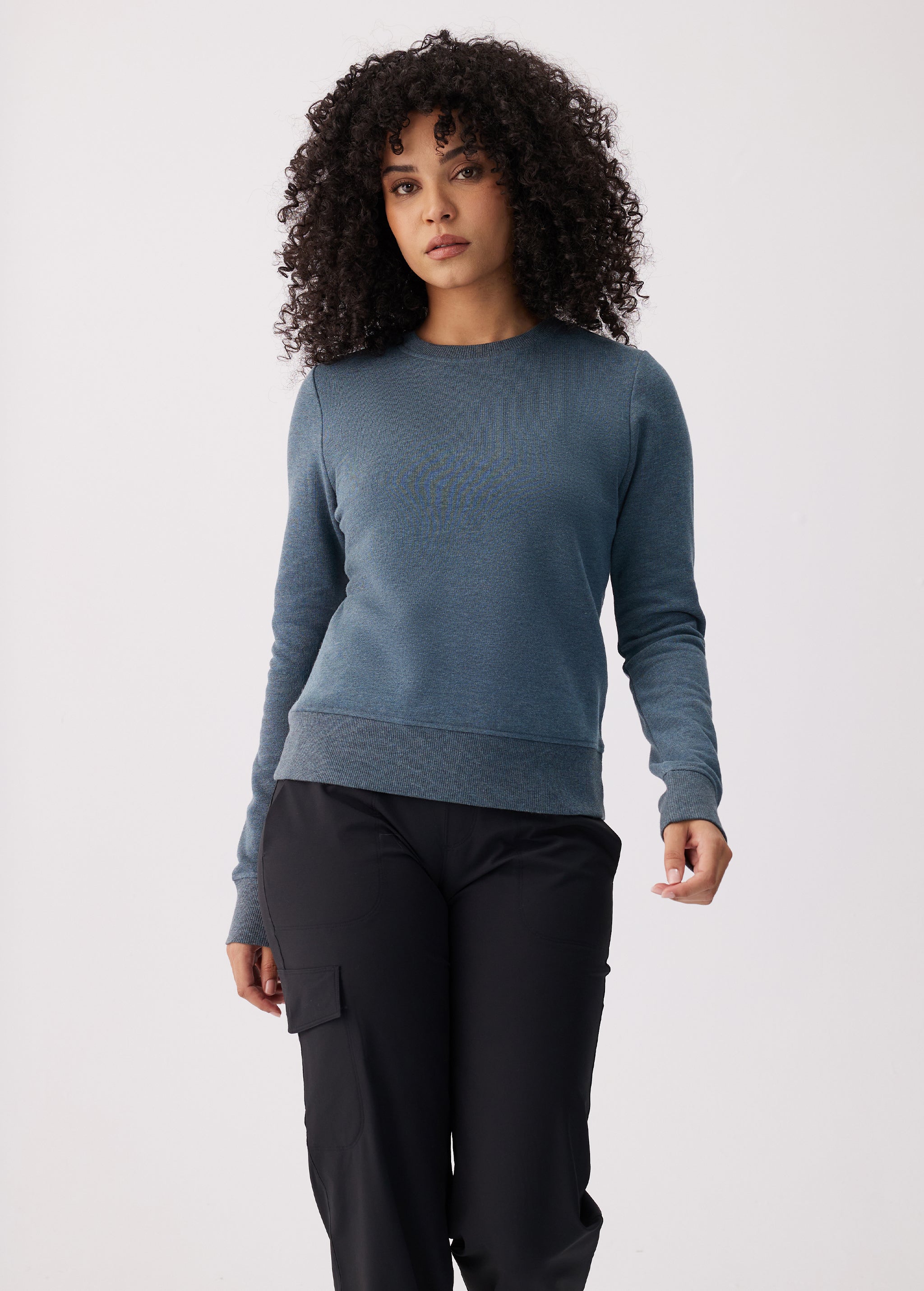 Women's Icone Crew Neck  | Stone Blue