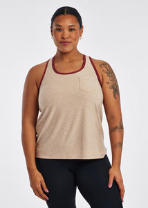 Women's Lux Boxy Tank | Taupe