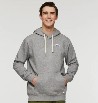 Men's Llama Patch Pullover Hoodie | Grey