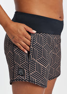 Women's Long Roga Shorts | Geo Arrow Print