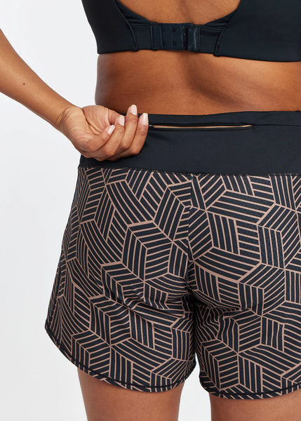 Women's Long Roga Shorts | Geo Arrow Print